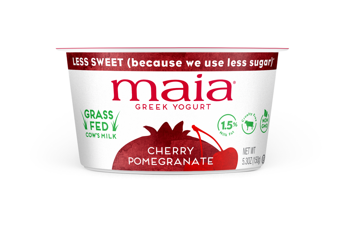 Maia cherry pomegranate grass-fed yogurt cup